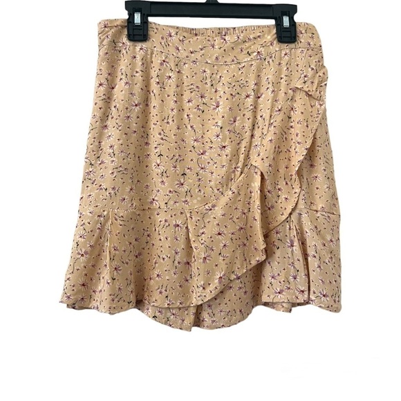 Sim & Sam Light Pink Floral Ruffle Hem Skirt - Picture 1 of 5